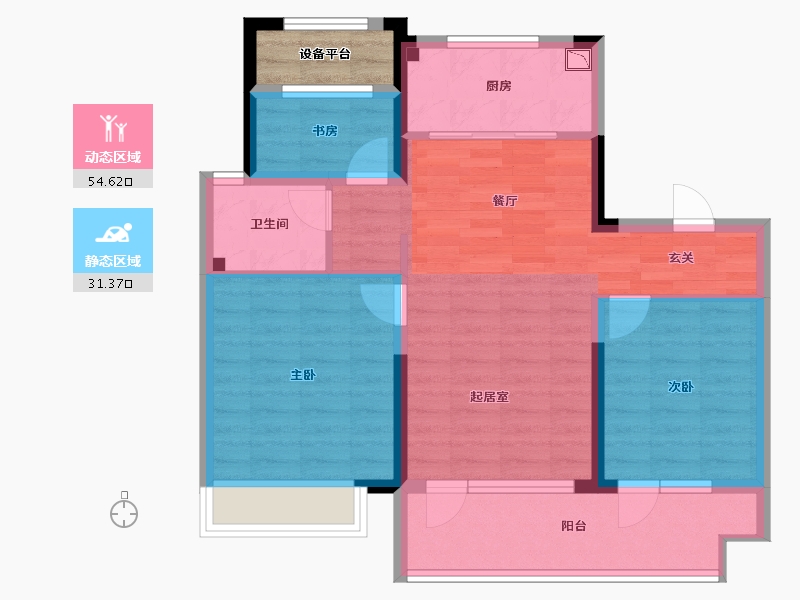 山东省-威海市-中南威高林清月-79.12-户型库-动静分区