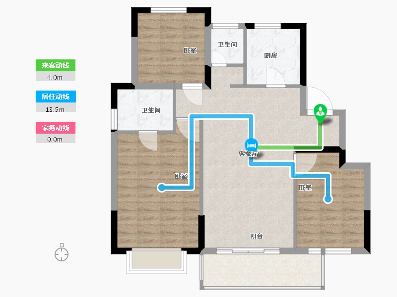 浙江省-绍兴市-海湾新城-88.01-户型库-动静线