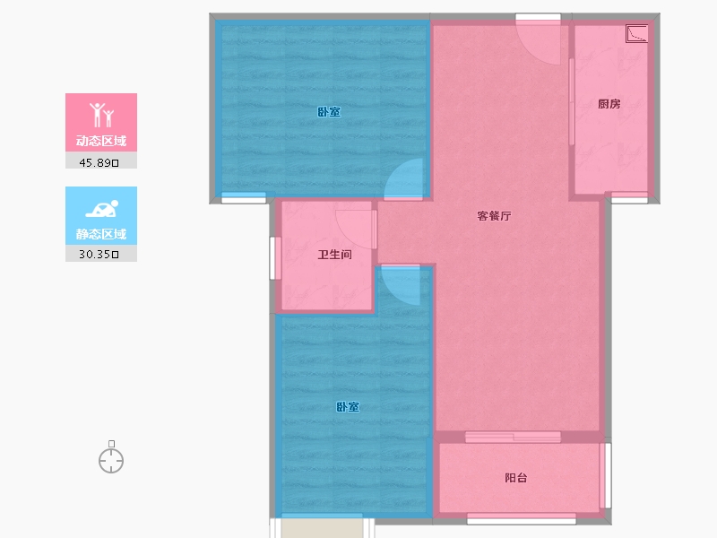 河南省-郑州市-香江龙湾-69.29-户型库-动静分区