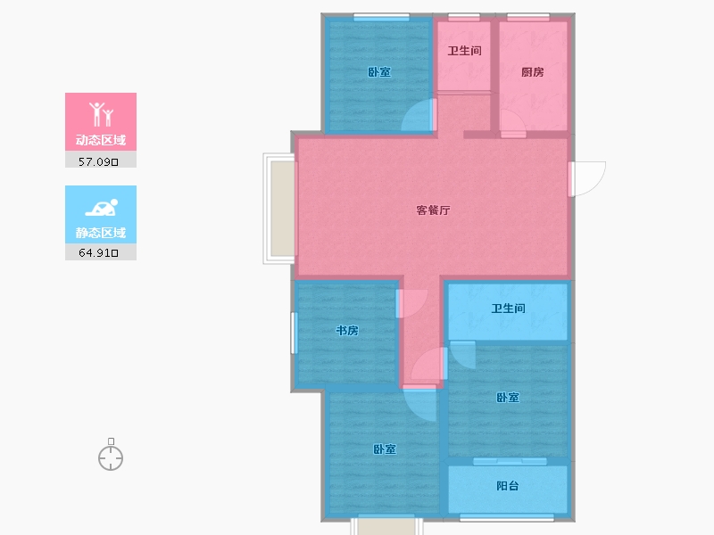 山东省-聊城市-锦绣翡翠城-109.01-户型库-动静分区