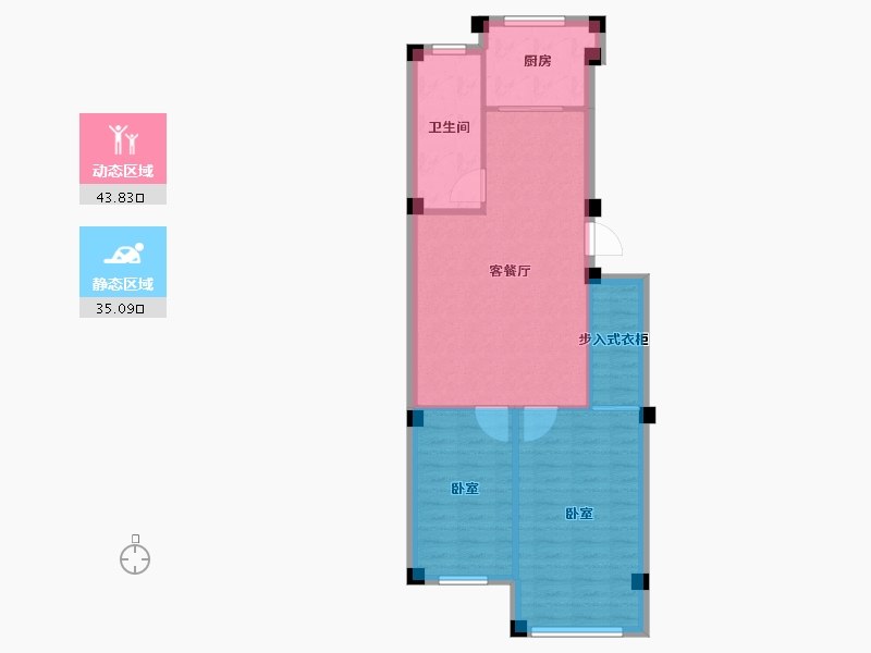 山东省-烟台市-北方月光怡景三期-71.65-户型库-动静分区