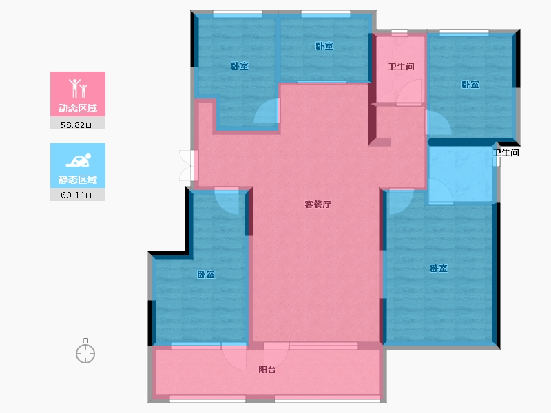 山东省-济南市-远洋天著春秋-106.00-户型库-动静分区