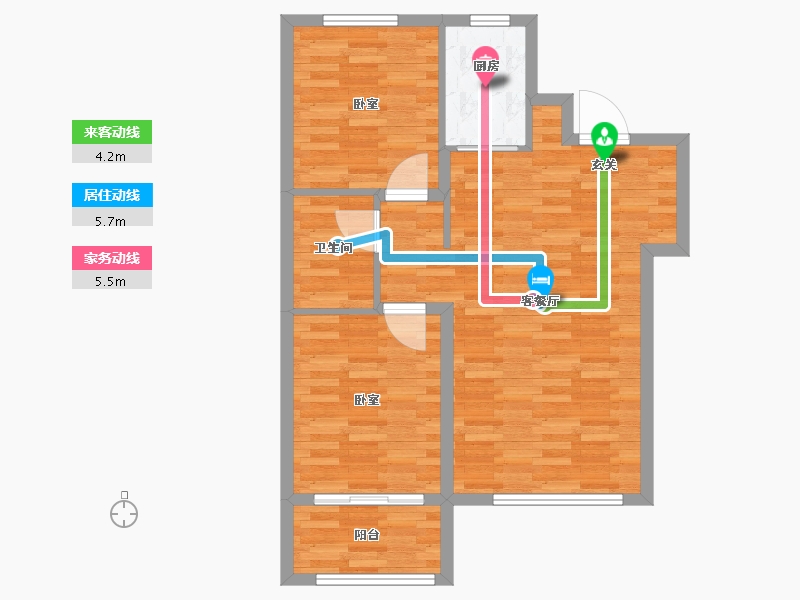 山东省-青岛市-水岸 华庭-71.15-户型库-动静线