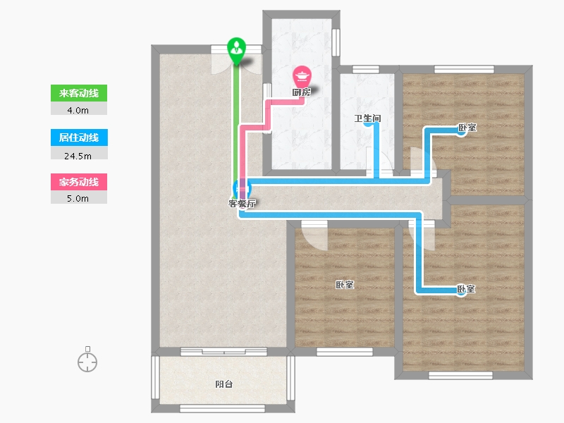 河南省-洛阳市-宜阳建业森林半岛-96.00-户型库-动静线