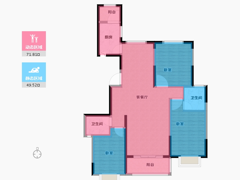 河南省-洛阳市-文兴水尚-108.55-户型库-动静分区