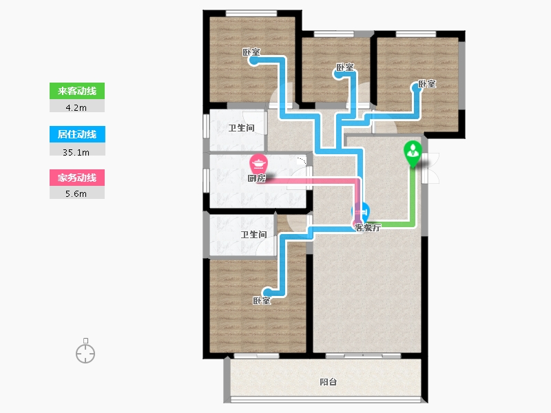 河南省-郑州市-名门翠园-122.65-户型库-动静线