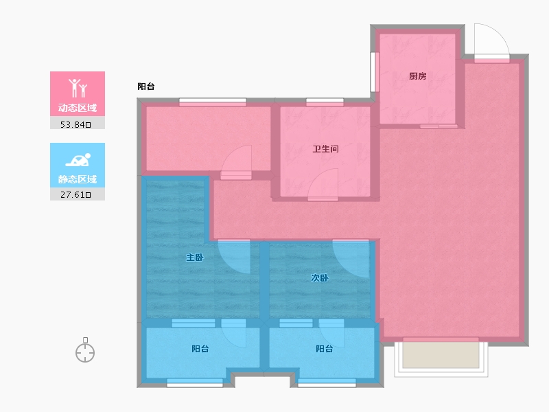 山东省-青岛市-星海府-71.00-户型库-动静分区