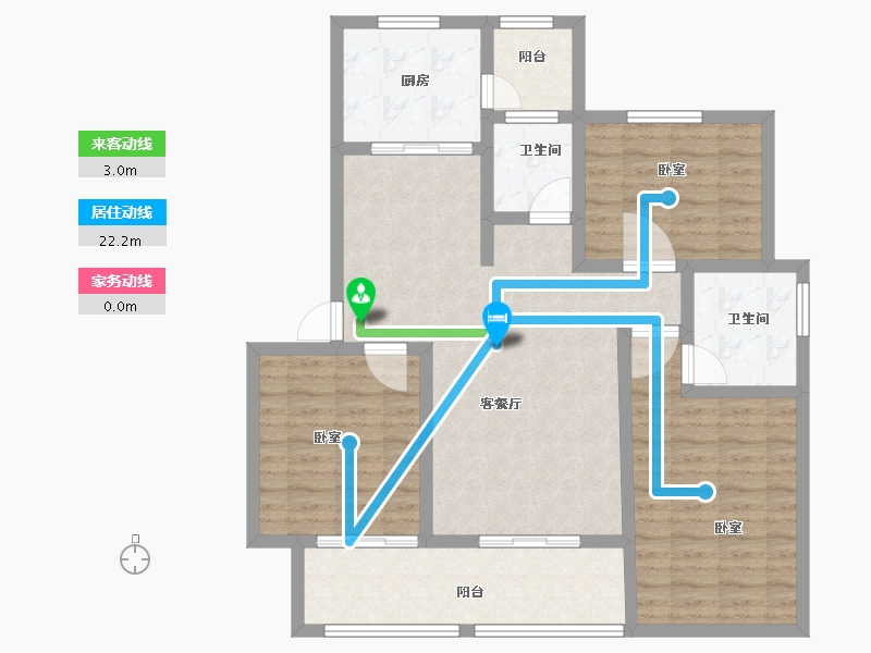 河南省-新乡市-靖业格林小镇-102.00-户型库-动静线