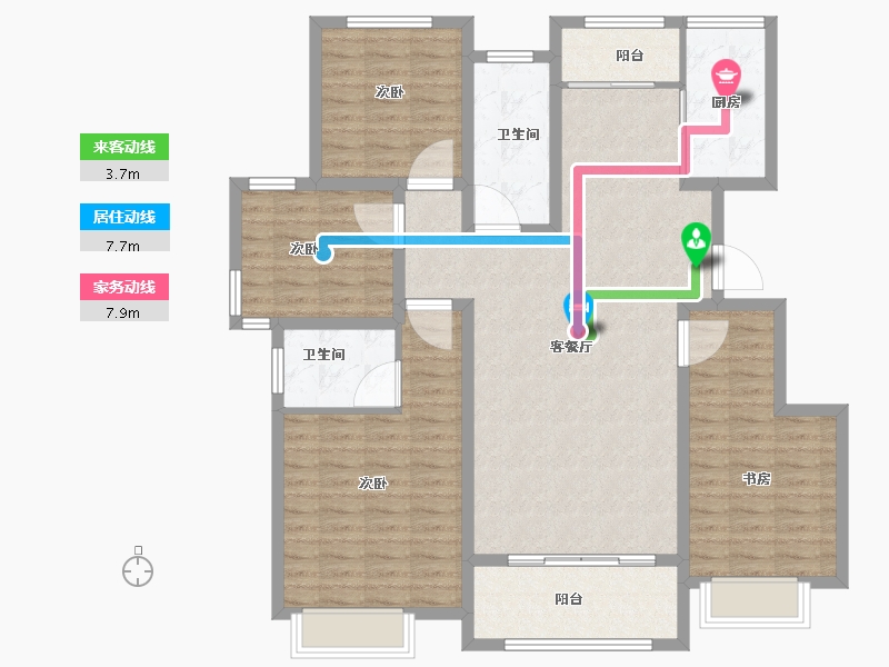 山东省-济南市-中洋和天下-122.00-户型库-动静线