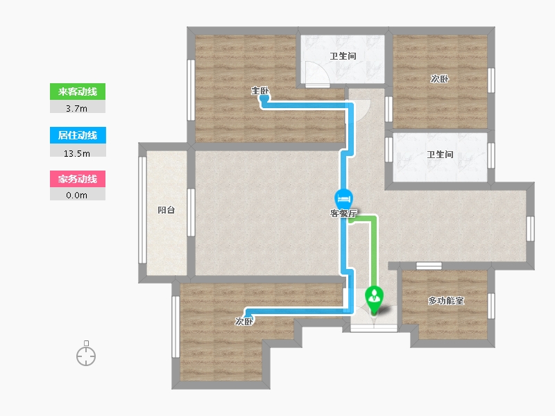 山东省-德州市-东海玉河院子-94.43-户型库-动静线