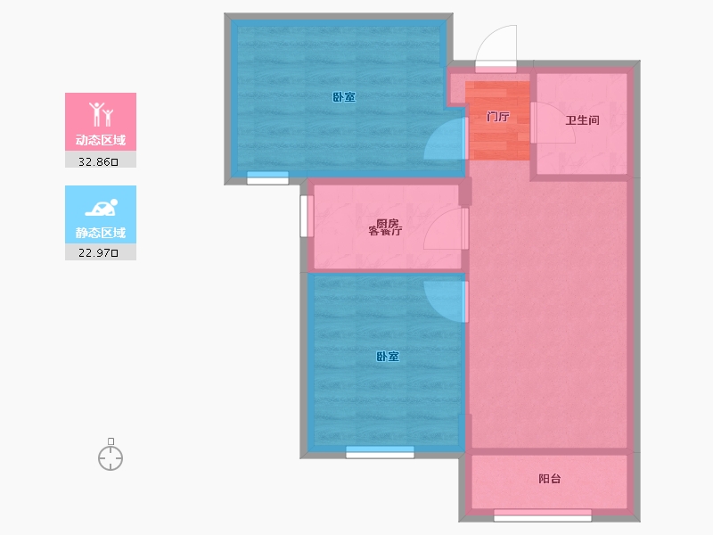 山东省-烟台市-金地首府-49.55-户型库-动静分区