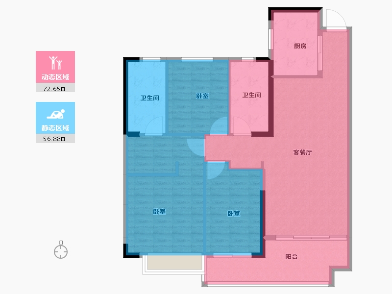 河南省-安阳市-林州恒大悦府-118.27-户型库-动静分区