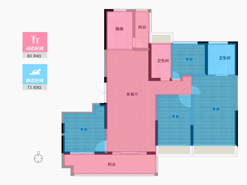 河南省-新乡市-开封恒大文化旅游城-143.11-户型库-动静分区