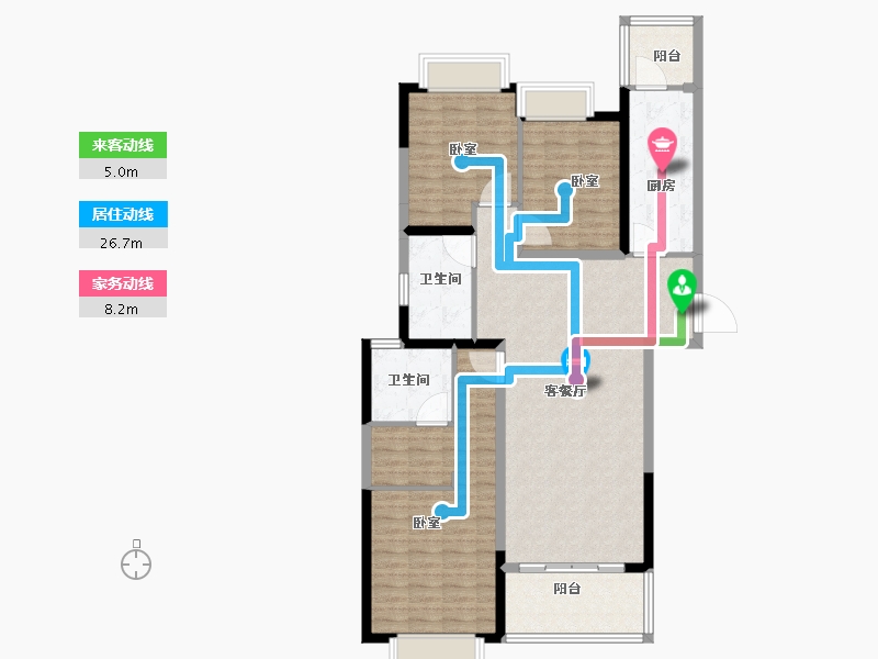 河南省-安阳市-林州恒大悦府-113.20-户型库-动静线