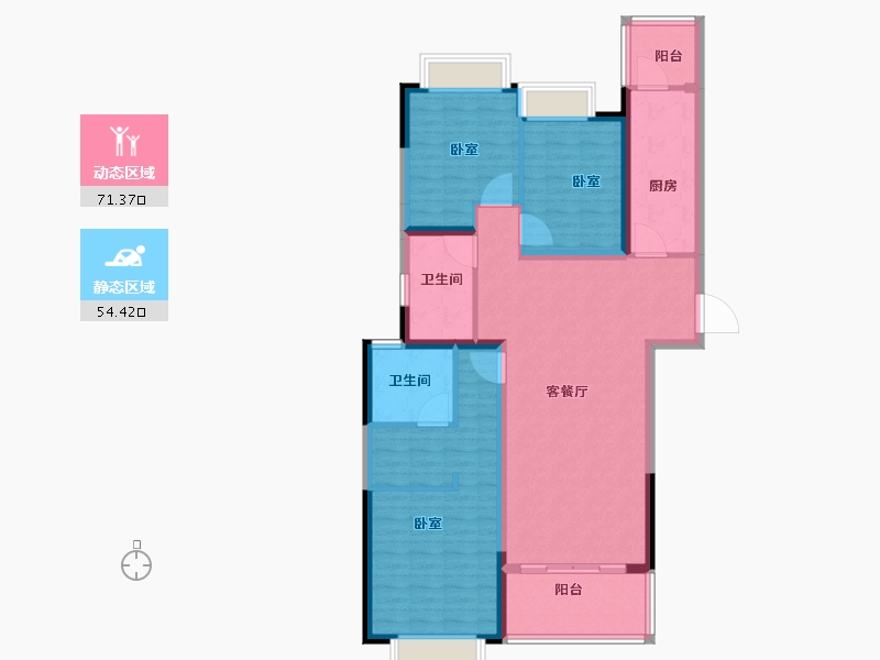 河南省-安阳市-林州恒大悦府-113.20-户型库-动静分区