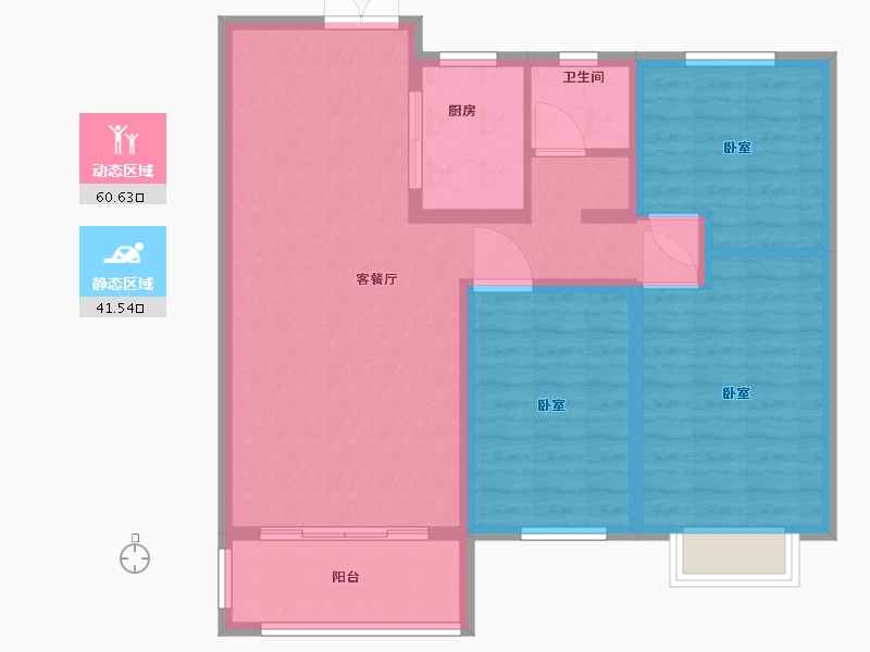 山东省-聊城市-天雨·紫云府-91.95-户型库-动静分区