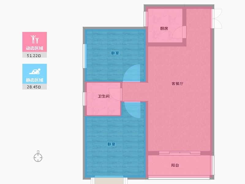 河南省-郑州市-国泰一品庄园-71.70-户型库-动静分区