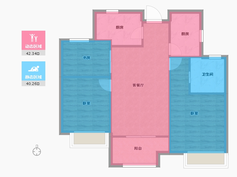 浙江省-嘉兴市-万科·城市之光-75.10-户型库-动静分区