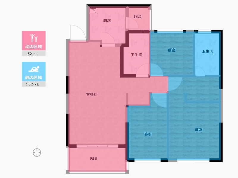 河南省-焦作市-焦作恒大城-104.89-户型库-动静分区