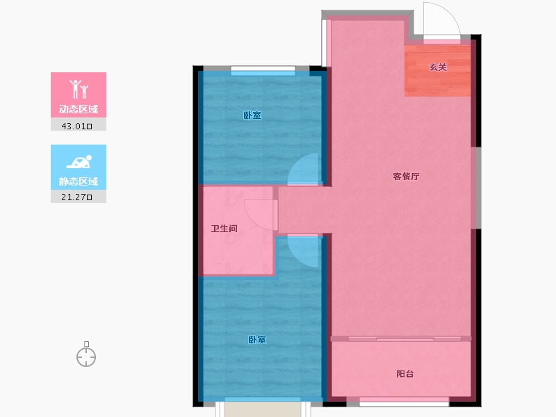 山东省-青岛市-世茂诺沙湾5期-58.03-户型库-动静分区