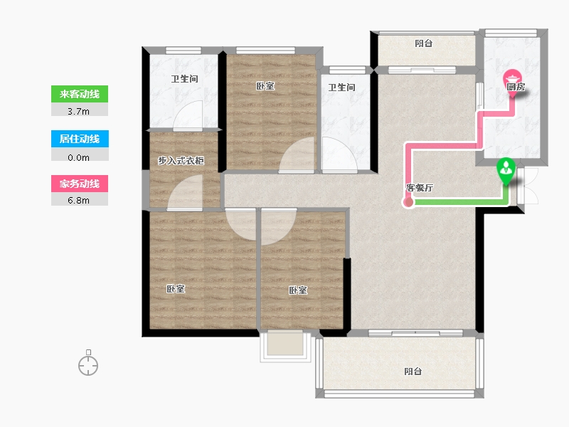 河南省-洛阳市-美景嘉园-115.00-户型库-动静线