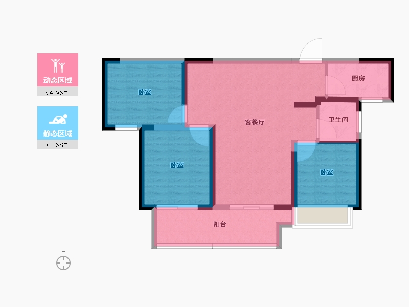 河南省-洛阳市-建业中州上院-78.39-户型库-动静分区