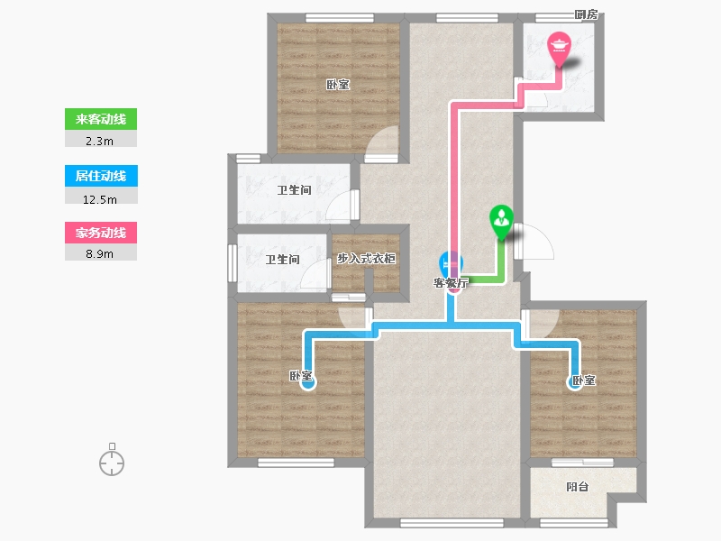 山东省-聊城市-民生冠宏智慧城-110.99-户型库-动静线