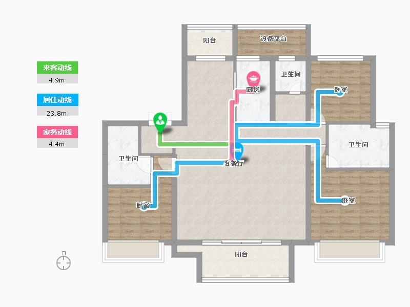 河南省-安阳市-安阳建业世和府-110.08-户型库-动静线