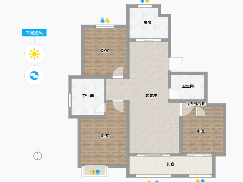 山东省-德州市-昇龍院-112.00-户型库-采光通风