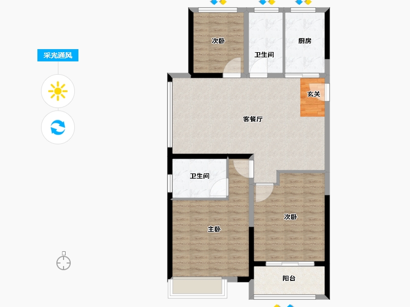 安徽省-滁州市-明中状元府-98.00-户型库-采光通风