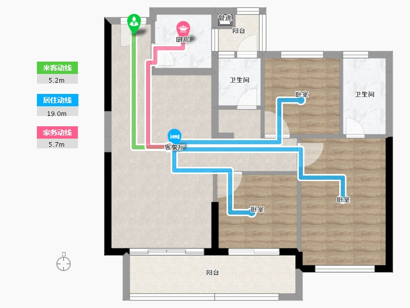 福建省-泉州市-力高君逸府-80.18-户型库-动静线