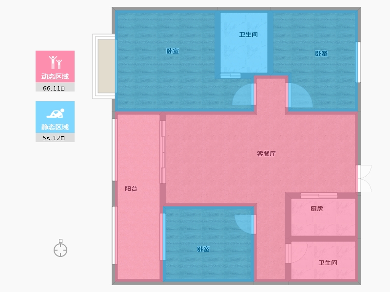 山东省-菏泽市-曹县金纬国宾府-109.00-户型库-动静分区