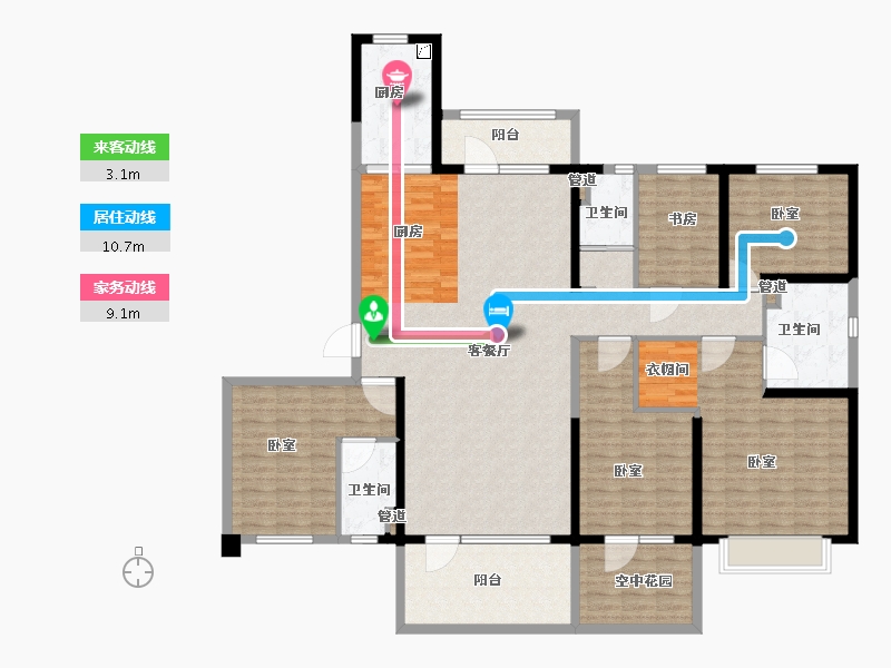 山东省-菏泽市-菏泽碧桂园天玺-172.00-户型库-动静线