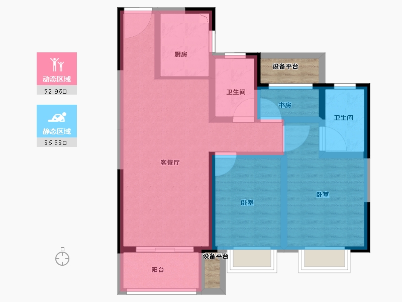 浙江省-绍兴市-诸暨宝龙广场-82.00-户型库-动静分区