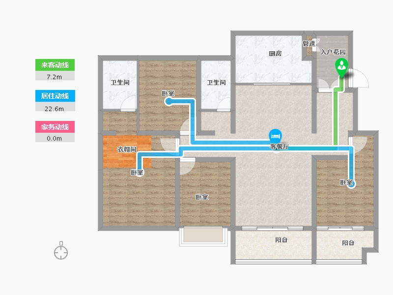 山东省-菏泽市-中央公馆（文庭雅苑）-134.99-户型库-动静线