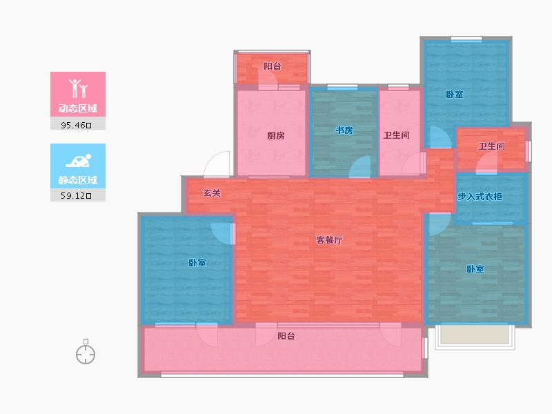 山东省-青岛市-海尔产城创世纪公馆-140.00-户型库-动静分区