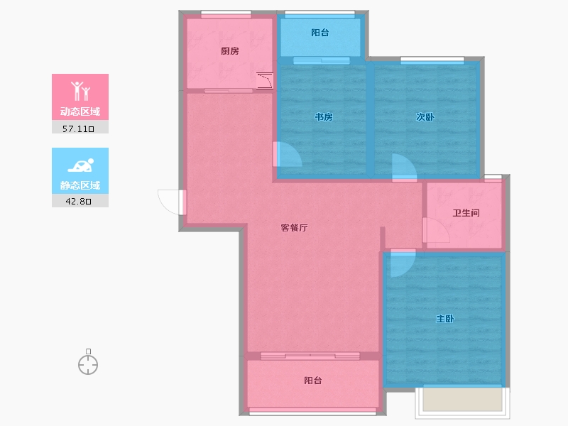 山东省-济南市-中国铁建明山秀水-89.01-户型库-动静分区