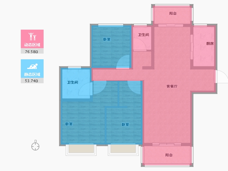 河南省-洛阳市-银河中心-117.00-户型库-动静分区