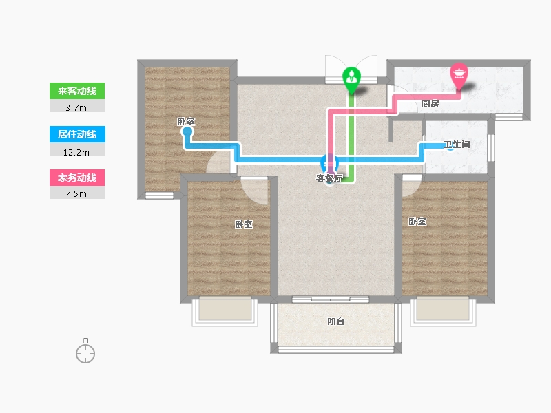 河南省-洛阳市-银河中心-93.01-户型库-动静线