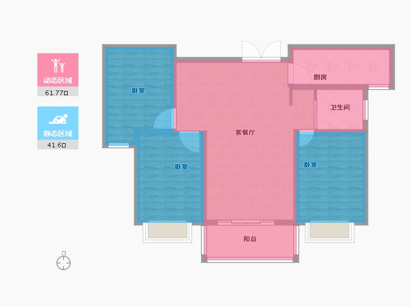 河南省-洛阳市-银河中心-93.01-户型库-动静分区