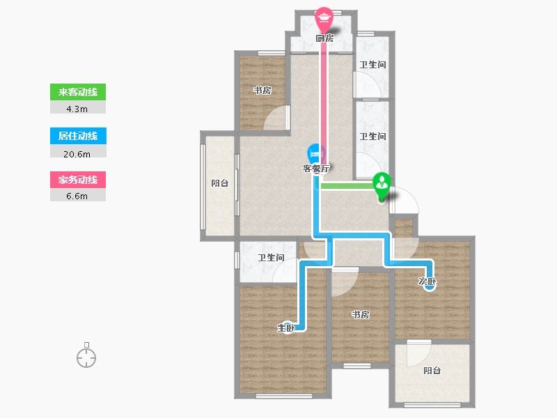 山东省-威海市-盛德海湾国际-144.00-户型库-动静线