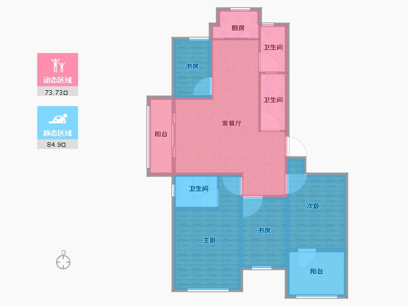 山东省-威海市-盛德海湾国际-144.00-户型库-动静分区