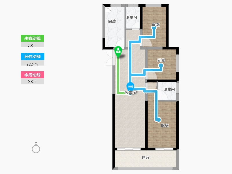 河南省-郑州市-名门翠园-104.50-户型库-动静线