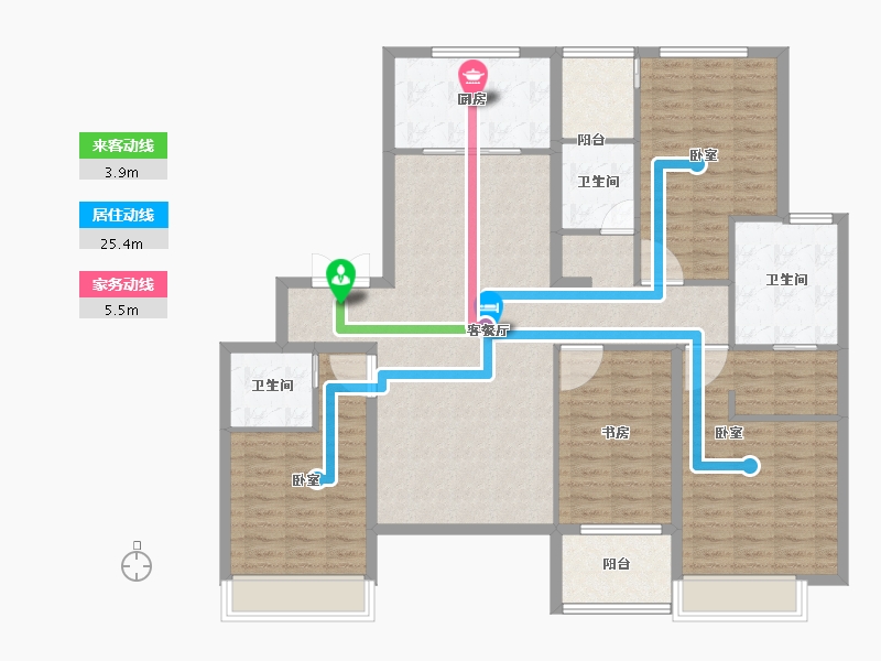 河南省-郑州市-绿城明月江南-132.00-户型库-动静线