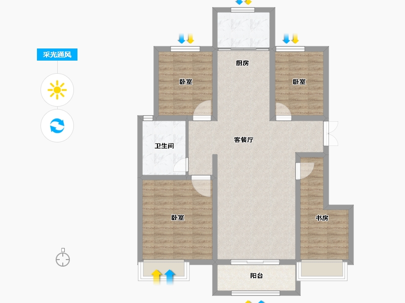 山东省-德州市-昇龍院-102.00-户型库-采光通风