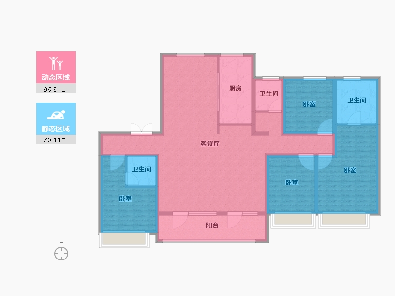 山东省-济南市-领秀城麓系洋房-150.00-户型库-动静分区