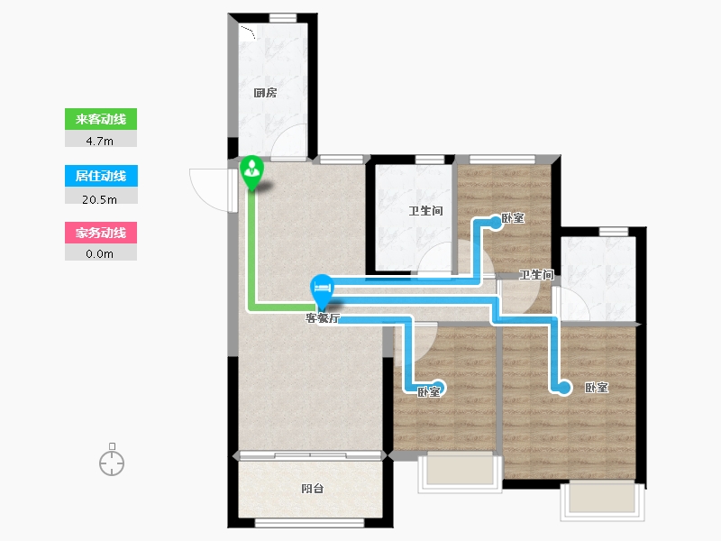 新疆维吾尔自治区-乌鲁木齐市-恒大世纪梦幻城-84.00-户型库-动静线