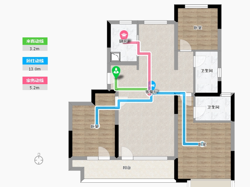 山东省-济南市-中海玖嶺南山-93.83-户型库-动静线