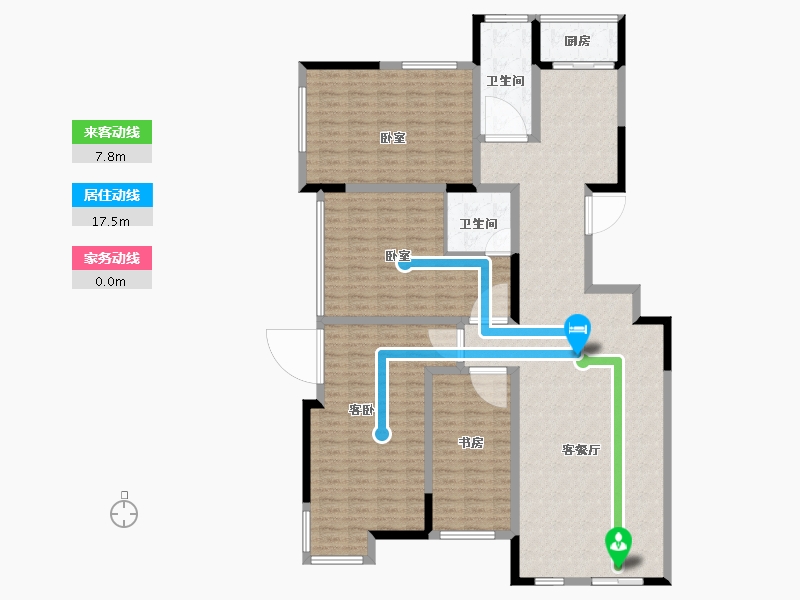 河南省-焦作市-孟州宏业鑫城-163.07-户型库-动静线