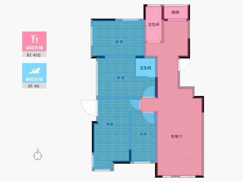 河南省-焦作市-孟州宏业鑫城-163.07-户型库-动静分区